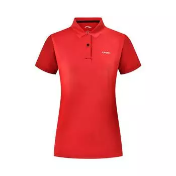 Li Ning однотонный свитер поло рубашка женские топы красный APLQ176-4 L