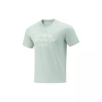 Li-Ning Охлаждающий чай T быстросохнущий удобный круглый вырез свитер повседневный спортивный трикотажный короткий рукав футболка мужские топы светло-зеленый ATSU591-7 S