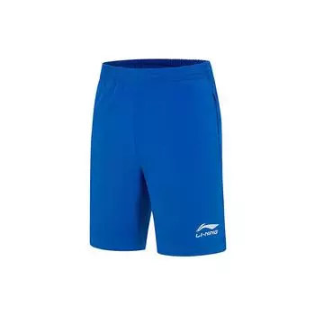 Li Ning Plain легкие быстросохнущие дышащие спортивные тренировочные шорты мужские шорты синего цвета AKSS455-2 S