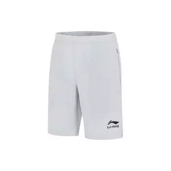 Li Ning Plain легкие быстросохнущие дышащие спортивные тренировочные шорты мужские шорты серые AKSS455-1 XXXL