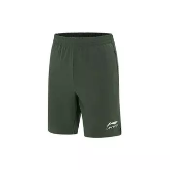 Li Ning Plain легкие быстросохнущие дышащие спортивные тренировочные шорты мужские шорты зеленые AKSS455-3 S