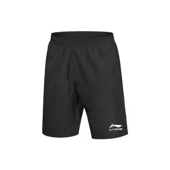 Li Ning Plain легкие быстросохнущие дышащие спортивные тренировочные шорты мужские шорты черные AKSS455-4 L