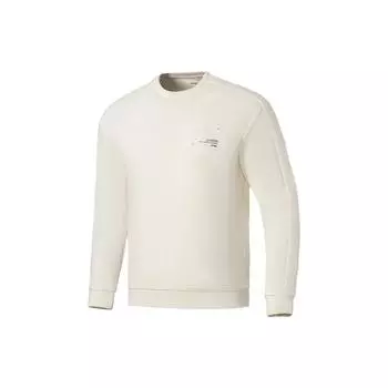 Li Ning Plain Pullover Sports Hoodie Мужские толстовки Vanilla-White AWDS017-9 XL