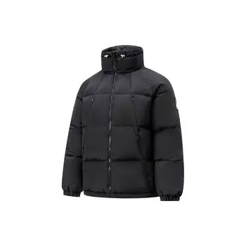 Li Ning Plain Stand Collar Loose Short Down Jacket Men Outwear Black AYMT171-1 L