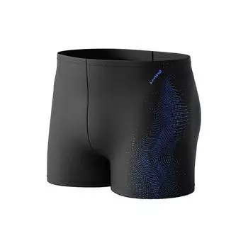 Li-Ning Плавки-шорты с принтом в горошек, быстросохнущие, мужские, купальные костюмы, синие, черные LNKT956-2 M