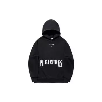 Li Ning Pleasures Collaboration Skateboard Series Record Print Letter Loose Pullover Hoodie Unisex Hoodies Black AWDTC01-1 XXL