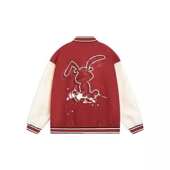 Li-Ning Повседневная куртка Fortune Cartoon Rabbit Куртки унисекс Samba-Red AJDT491-3 XL