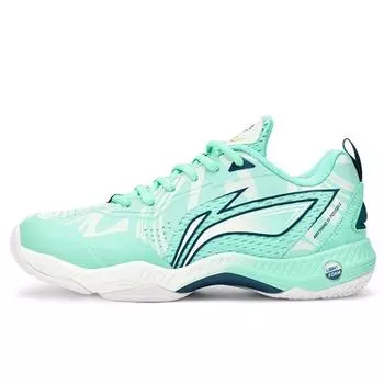 Li Ning Повседневные универсальные нескользящие износостойкие низкие кроссовки для бадминтона унисекс-обувь Ice-Green AYZT003-3 37