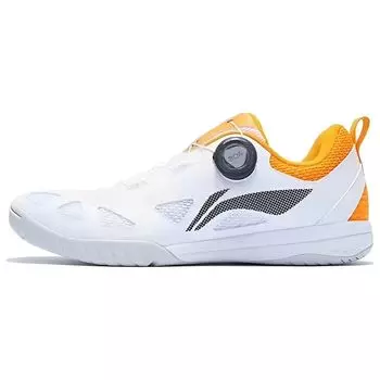 Li-Ning Прочные дышащие кроссовки с низким верхом унисекс кроссовки белые оранжевые APTT001-2 45