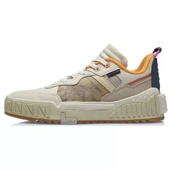 Li-Ning Прочные дышащие низкие кроссовки для скейтбординга мужские кроссовки Fog-Khaki AGCR123-4 43