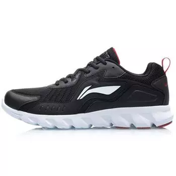 Li Ning прочные легкие дышащие амортизирующие низкие кроссовки мужские кроссовки черные ARHP275-2 44