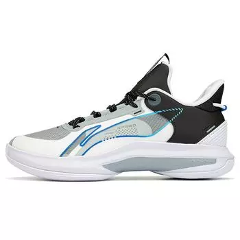 Li-Ning Прочные нескользящие дышащие низкие баскетбольные кроссовки мужские кроссовки белые черные ABPR069-1 45
