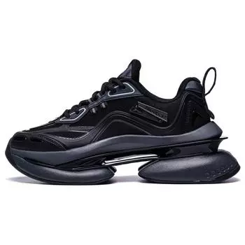 Li Ning Project Ling Kong Светоотражающие Тренд Спортивные Нескользящие Износостойкие Низкие Повседневные Кроссовки Женские Повседневные Кроссовки Черные AGLT038-1 35