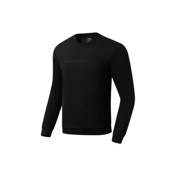 Li-Ning Простая толстовка с принтом букв, мужская, черная, AWDSA49-1 XXXL