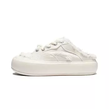 Li Ning Puff Mule Удобные универсальные амортизирующие прочные низкие кроссовки женские кроссовки Off-White AZGU014-2 36