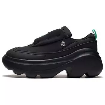 Li Ning Puff Удобные повседневные амортизирующие нескользящие износостойкие легкие повседневные туфли с увеличенной высотой и низким верхом для женщин AZGS072-2 35