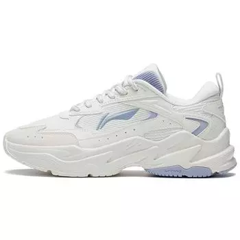 Li Ning Qixing повседневные удобные амортизирующие нескользящие износостойкие кроссовки с низким верхом женские кроссовки белые синие ARLS024-1 37