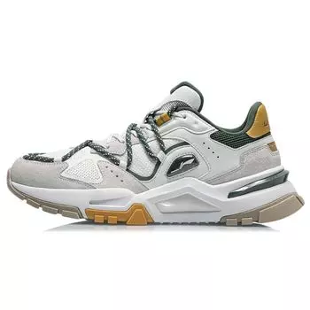 Li Ning Reverse Fantasy Trend Низкие спортивные повседневные туфли мужские кроссовки белые серые AGLR183-4 45