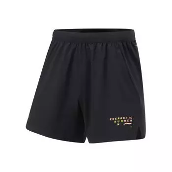 Li Ning Running Series Letter Mid Waist Удобные универсальные дышащие прямые спортивные шорты мужские шорты черные AKSU053-1 M