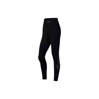 Li Ning Running Series однотонные эластичные леггинсы для йоги с принтом логотипа женские леггинсы черные AULSB10-1 XL