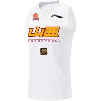 Li Ning Серия CBA 24 Сезон Команда Шаньси Удобная Повседневная Простая Майка для Баскетбола без Рукавов Мужская майка Белый AVSU831-1 2XL