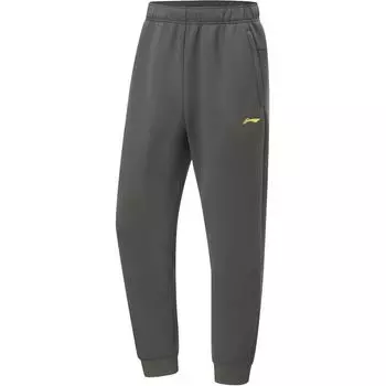Li-Ning Серия Fitness, однотонные, эластичные, дышащие, удобные, спортивные, повседневные брюки, мужские брюки, графитово-серые AKLU151-3 3XL