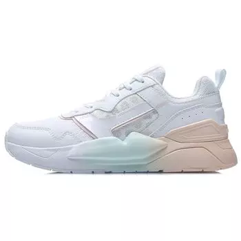 Li-Ning Shock Absorbing Non-Slip Wear-Resistant Low-Top Running Shoes Women Sneakers White Apricot AGCR074-4 36