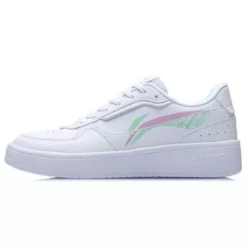 Li-Ning Shock Absorbing Wear Resistant Low Top Skate Shoes Women Sneakers White AGCR198-1 36