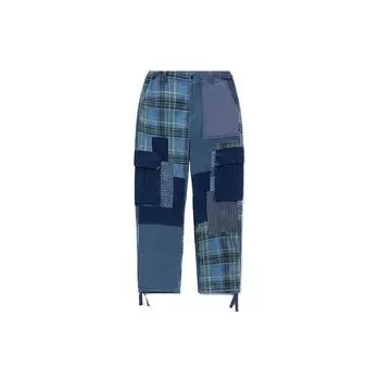 Li Ning Skateboard Series Patchwork Прямые свободные повседневные брюки мужские брюки синего цвета AKXR451-1 L