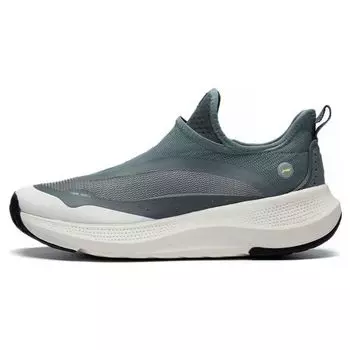 Li-Ning Soft Go Нескользящие износостойкие дышащие низкие спортивные повседневные туфли мужские кроссовки серо-синие AGLT105-4 43