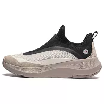 Li Ning Soft Go Slip-On амортизирующие нескользящие износостойкие дышащие легкие повседневные туфли с низким верхом мужские повседневные туфли AGLU105-3 43