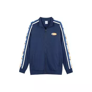 Li-Ning Спортивная модная серия с капюшоном на молнии с буквами, унисекс, темно-синие AWDQ368-8 XXXL