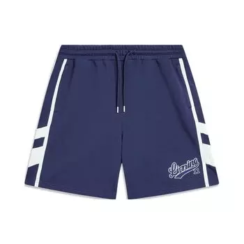Li-Ning Спортивные шорты прямого кроя с цветными блоками и завязками, мужские шорты AKST839-2 S