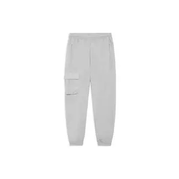 Li-Ning Sports Life Series, однотонные свободные повседневные спортивные штаны с манжетами, мужские брюки кристально-серого цвета AYKS315-1 XL