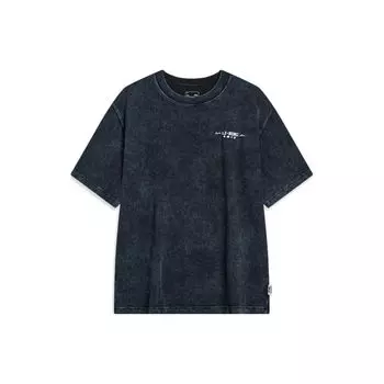 Li Ning Sports Lifestyle Series Commentary Cup Same Style Однотонная футболка с круглым вырезом и коротким рукавом для мужчин, черная AHST439-4 XL