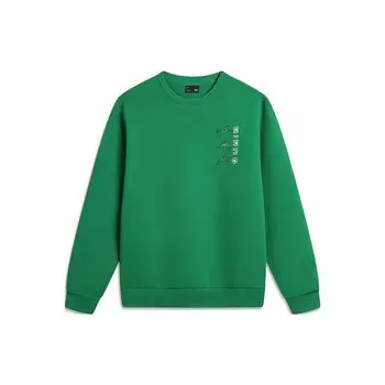 Li Ning Sports Lifestyle Series Daqian World Collaboration толстовка с круглым вырезом и принтом в виде буквы, унисекс, толстовка AWDTE19-2 L