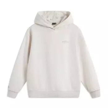Li Ning Sports Lifestyle Series свитер с длинным рукавом повседневная толстовка с капюшоном унисекс толстовки Flower-Gray Tile-Gray AWDUB65-1 M