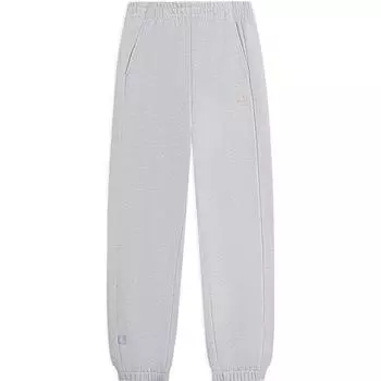 Li Ning Sports Trend Series Logo Print Повседневные флисовые теплые спортивные брюки женские брюки серые AKLSB42-6 XXL