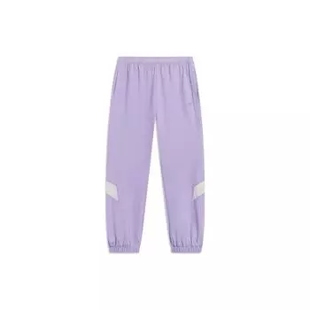 Li Ning Sports Trend Series однотонные свободные джоггеры женские джоггеры розово-фиолетовые AYKT168-5 XL