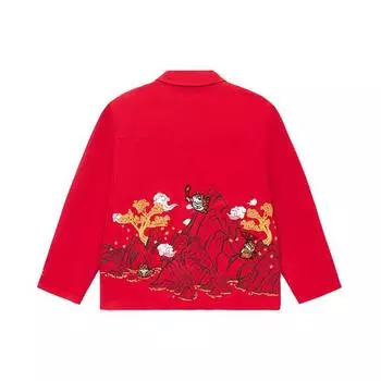 Li-Ning Sports Trend Series Rijin Doujin Pattern Свободная куртка Мужские куртки Красные AFDS029-1 L