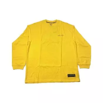 Li Ning Sports Trend Series теплая дышащая свободная футболка с длинным рукавом мужская желтая AHSRB85-3 L