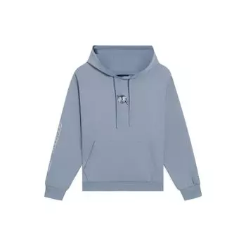 Li-Ning Sports Trend Series Толстовка с буквенным принтом сбоку, топы унисекс, синий AWDS921-2 L