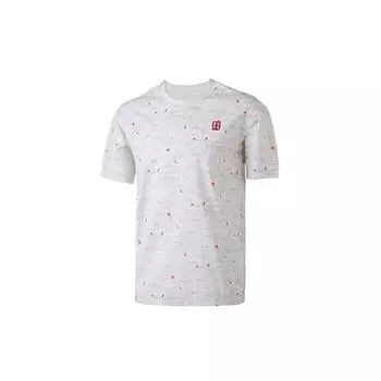 Li Ning Sports Впитывающая пот дышащая футболка с коротким рукавом и круглым вырезом Унисекс футболки Белый AHSV107-2 XXXL