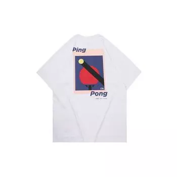 Li-Ning SS20 Неделя моды в Париже, культурная футболка с короткими рукавами, мужские топы, белые AHSQ273-1 XL