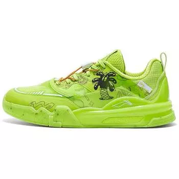 Li Ning Steven Harrington X Ling Teng Skateboard Series Легкие высокопрочные низкие кроссовки для скейтбординга Мужские кроссовки для скейтбординга Juice-Green AEPT019-1 40