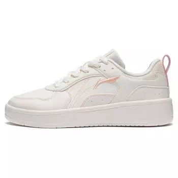 Li Ning Sui Sui повседневные универсальные белые кроссовки с толстой подошвой, нескользящие, износостойкие, дышащие, увеличивающие рост, низкие кроссовки для скейтбординга AGCT148-2 35