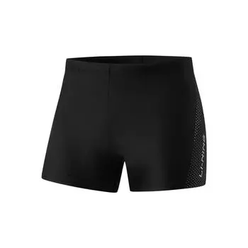 Li Ning Swimming Series Повседневные удобные дышащие шорты для плавания с пятью точками, мужские плавки, черный цвет ASLU123-1 L