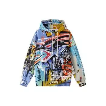 Li-Ning Свитшот из хлопка с принтом граффити по всей поверхности. Свитшот унисекс LWDT007-1 M