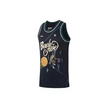 Li-Ning Свободная баскетбольная майка Way Of Wade All-In Series с буквенным принтом, мужские топы, черные AAYS095-1 L