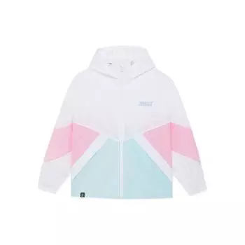 Li-Ning Свободная куртка с капюшоном с цветными блоками Мужские куртки Белые AFDSC41-3